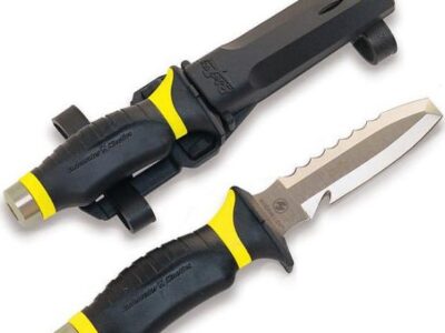 Kniv, UK Blue Tang STÅL, Butt, Gul