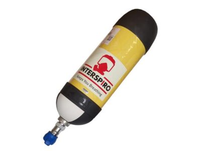 Interspiro, Flaske, 6.8 Ultra light EFV In-line ventil NLL safety ratchet