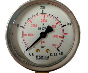 manometer, 63mm, 0-400bar