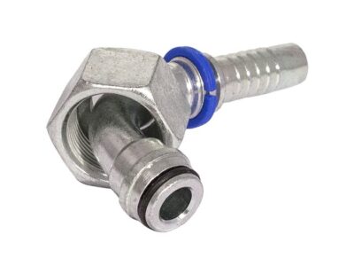 Kobling, Slangesokkel, 1/4" - 8 Sterk Female DKOS 90° Svivel SF
