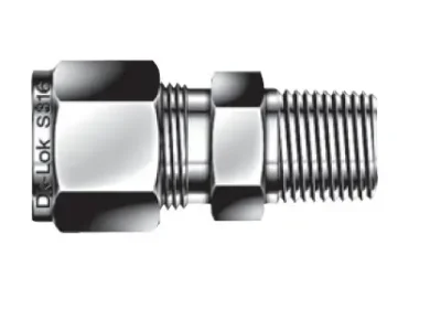 Kobling, DK-Lok, Ansats, Female Tube 8mm - Male 3/8" NPT