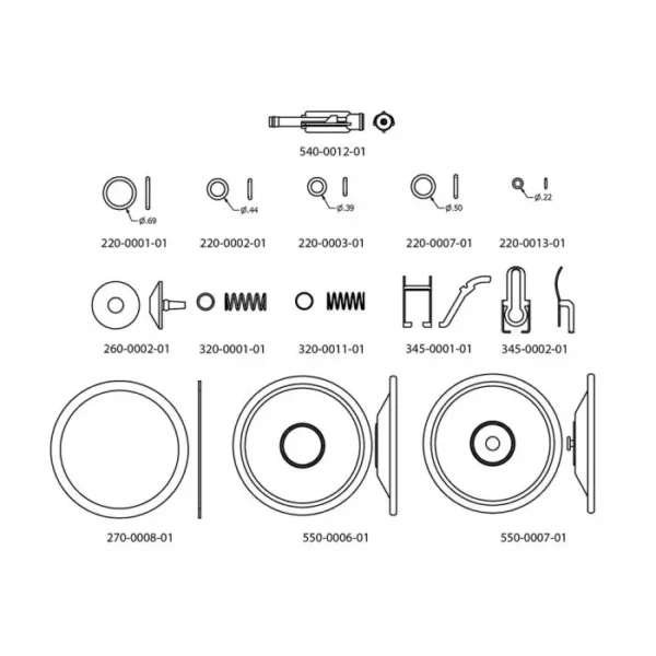 Amron, 350M BIBS Mask Rebuild Kit - Bilde 2