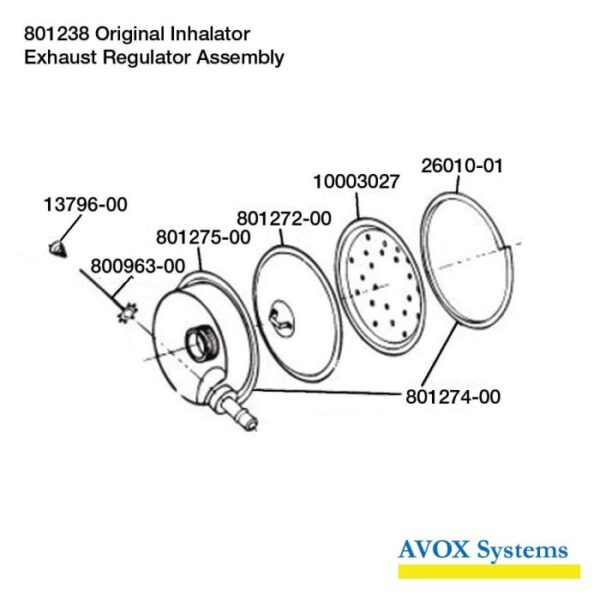 Avox, Diaphragm and Stem Guide Assembly - Bilde 2