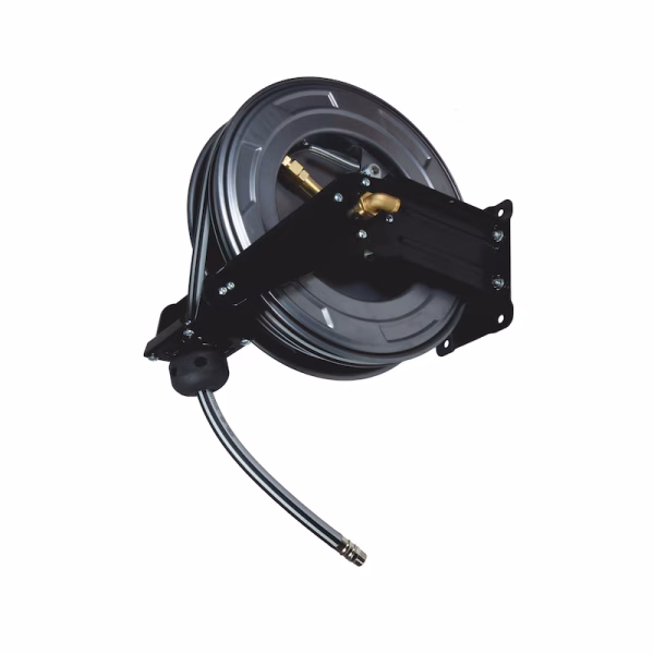 Slangetrommel, luft/vann, 15m, innv slangediameter Ø.10mm